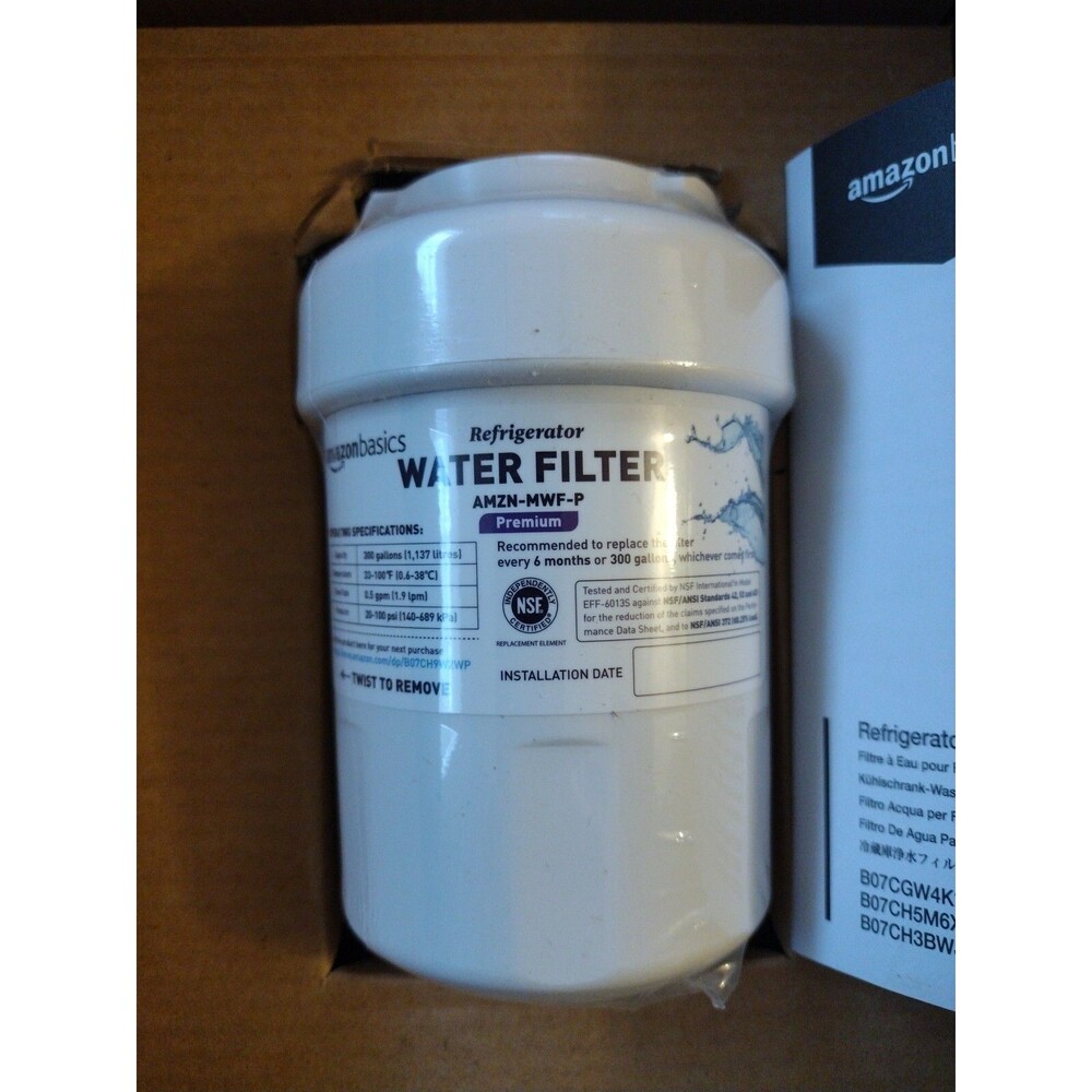 Amazon Basics Replacement for GE MWF Refrigerator Water Filter